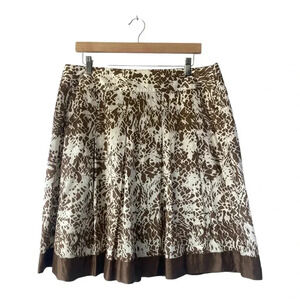 Josephine‎ Women's Cotton Animal Print Fully Lined Pleated A line Skirt Size 16